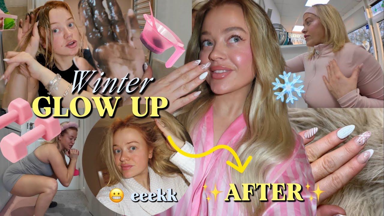 Зимний GLOW UP для фестиваля Rise Ski: окрашивание волос в тёмный цвет дома, рождественский нейл-...
