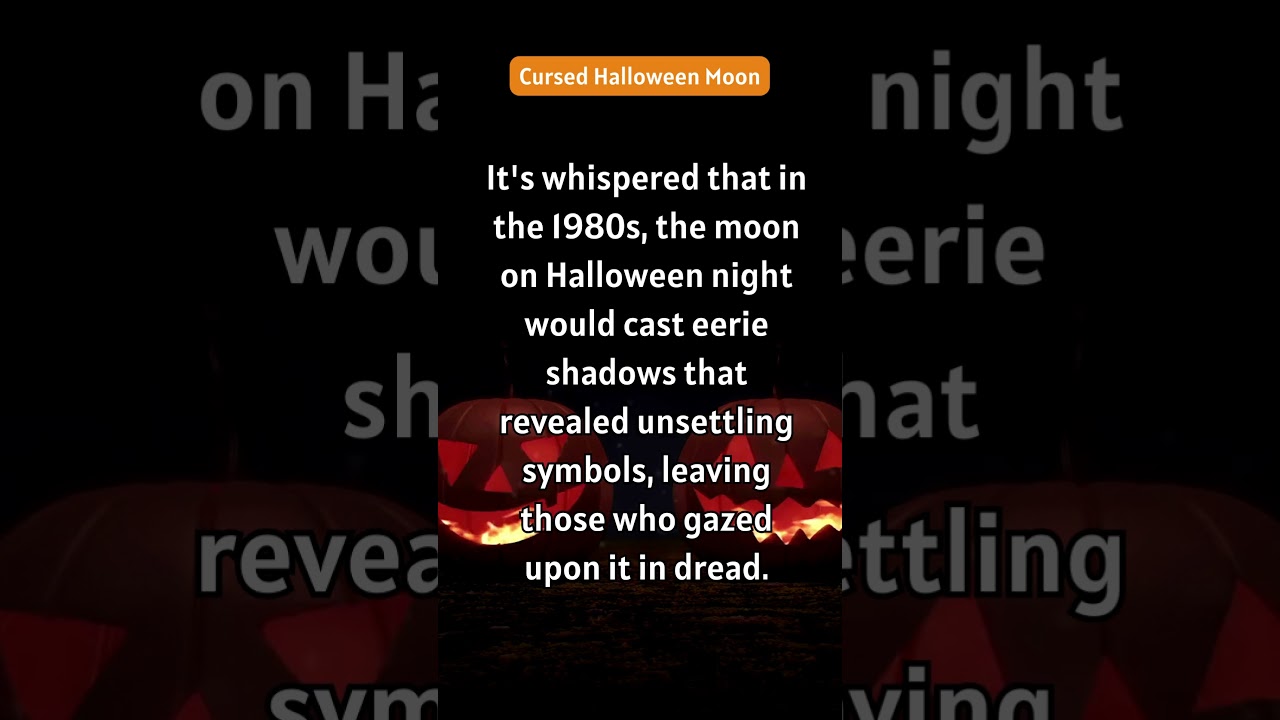 Cursed Halloween Moon: An Enigmatic Lunar Presence! 🌚 Cryptic Symbols in the 1980s Night 
