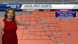 Record-breaking and dangerous heat Thursday afternoon