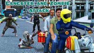 Bus Bike Taxi Driver - Transport Driving Simulator - Gangster and Zombie Attack - Android Gameplay screenshot 4