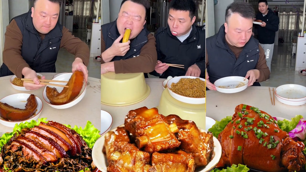 My stingy husband wants to eat all the braised pork himself, but I want to finish it all.