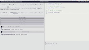 Functional Programming: Return a Sorted Array Without Changing the Original Array