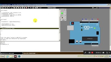 Simulador de Arduino Uno   UnoArduSim Tutorial 02 encender led con pulsador Practica 2