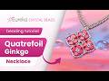 Easy DIY Renaissance Noblewoman Style Quatrefoil Necklace featuring Ginkgo Beads ? Free Tutorial