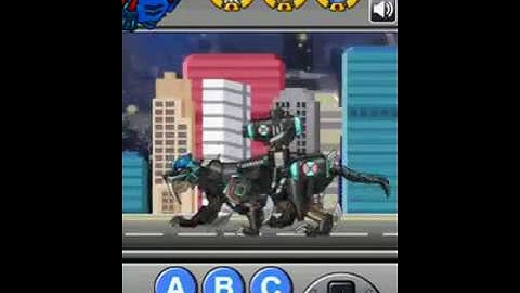 Transform dino robot smilodon black game playing about 3minutes
