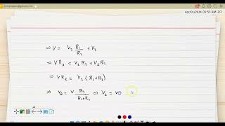 Voltage divider derivation of formulas