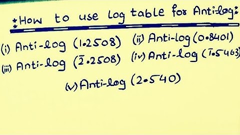 How To Use AntiLog Table/AntiLog Table kaise dekhte hain /AntiLog Table kaise use karte hai