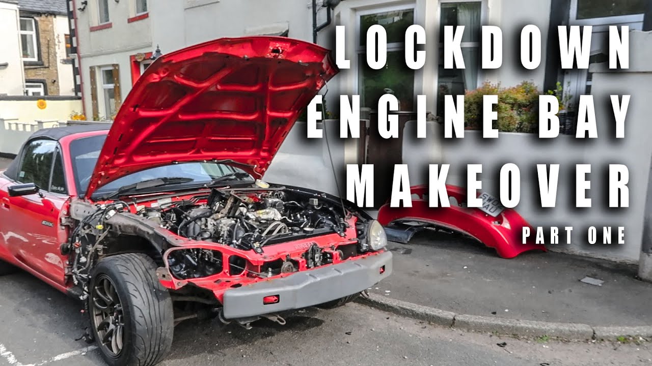 Painting the MX5's Engine Bay + DAVEFAB Goodies! Engine Bay Cleanup