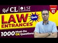 Top 1000 Must-do GK Questions | All Law Entrance Exam Preparation | CLAT GK Quiz 62 | CL-LST