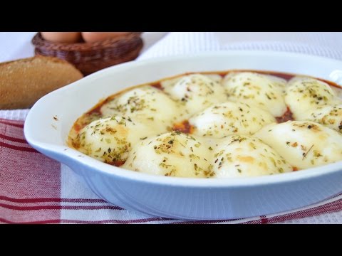 Egg, Bacon & Cheese Gratin - How to Make Eggs Au Gratin with Tomato Sauce