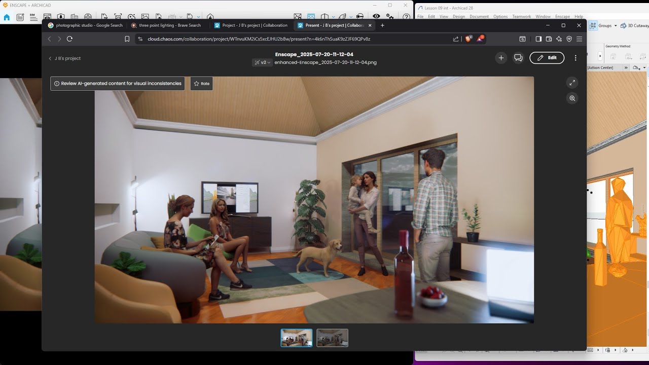 ENSCAPE for ARCHICAD - Lesson 09 - Interior Render, Lights, FOV, DOF ...