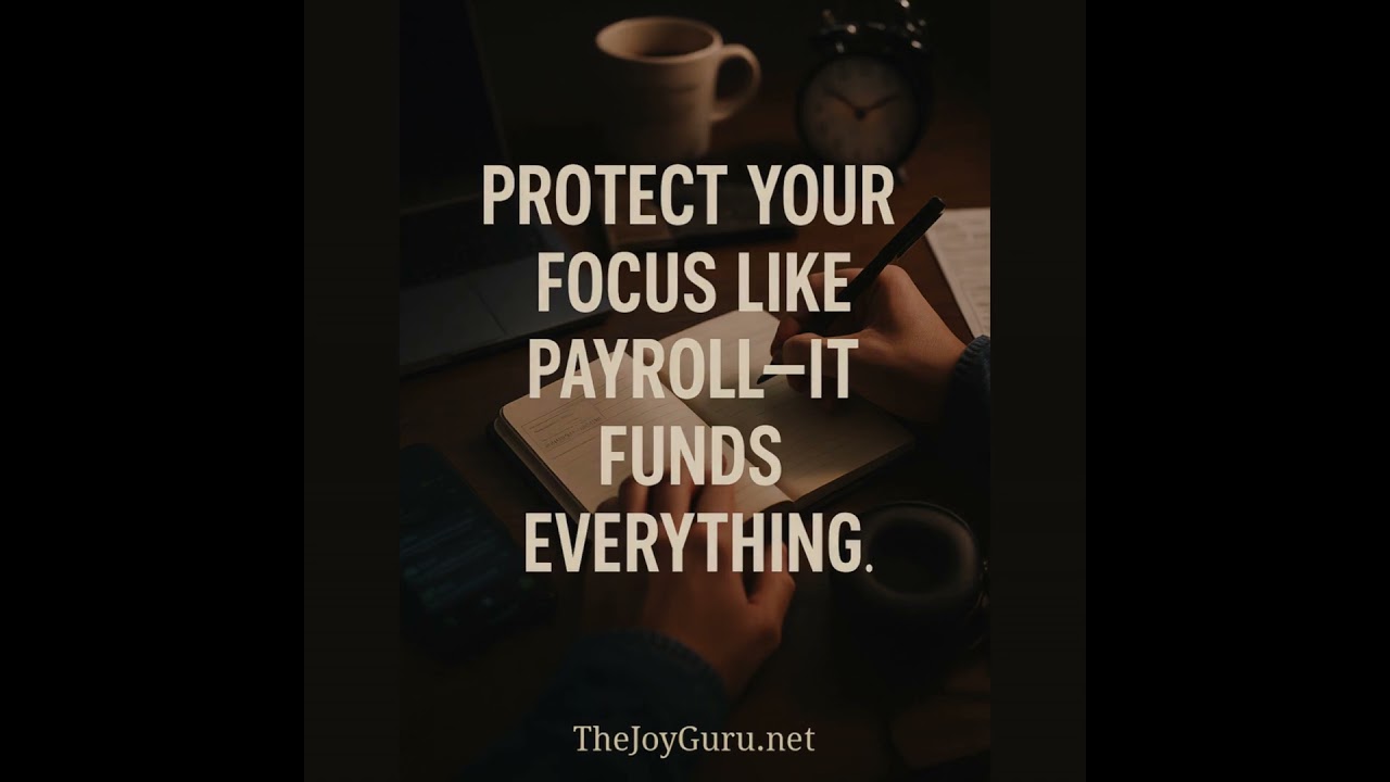 Protect your focus like payroll—it funds everything. 