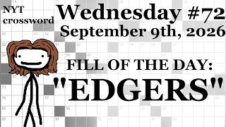 Wednesday, 9/9/26 -- NYT Crossword with Sam