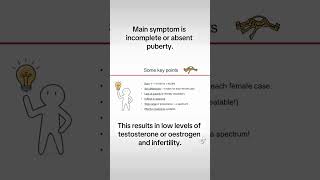 Basics of Kallmann syndrome - absent or partial puberty with anosmia.