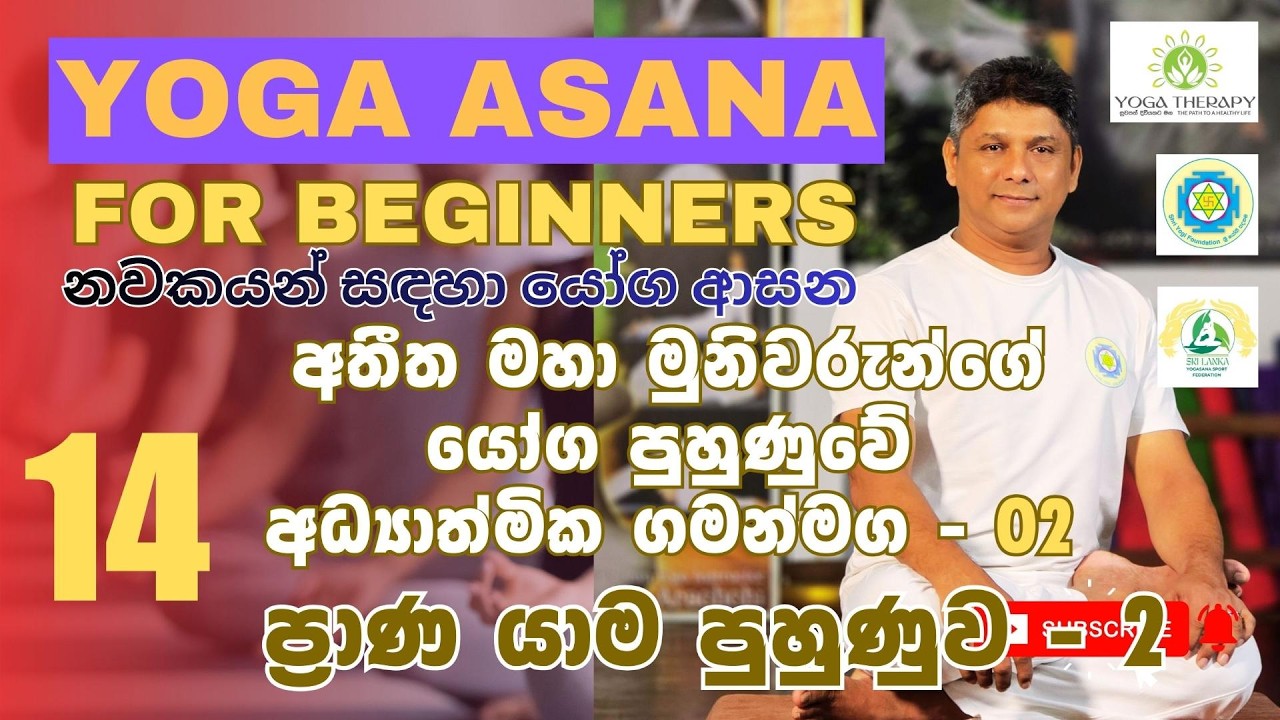 Yogasana for begınners 14 Pranayama Practice - නවකයන් සඳහා යෝග ආසන 14 ප්‍රාණ යාම පුහුණුවේ ආරම්භය