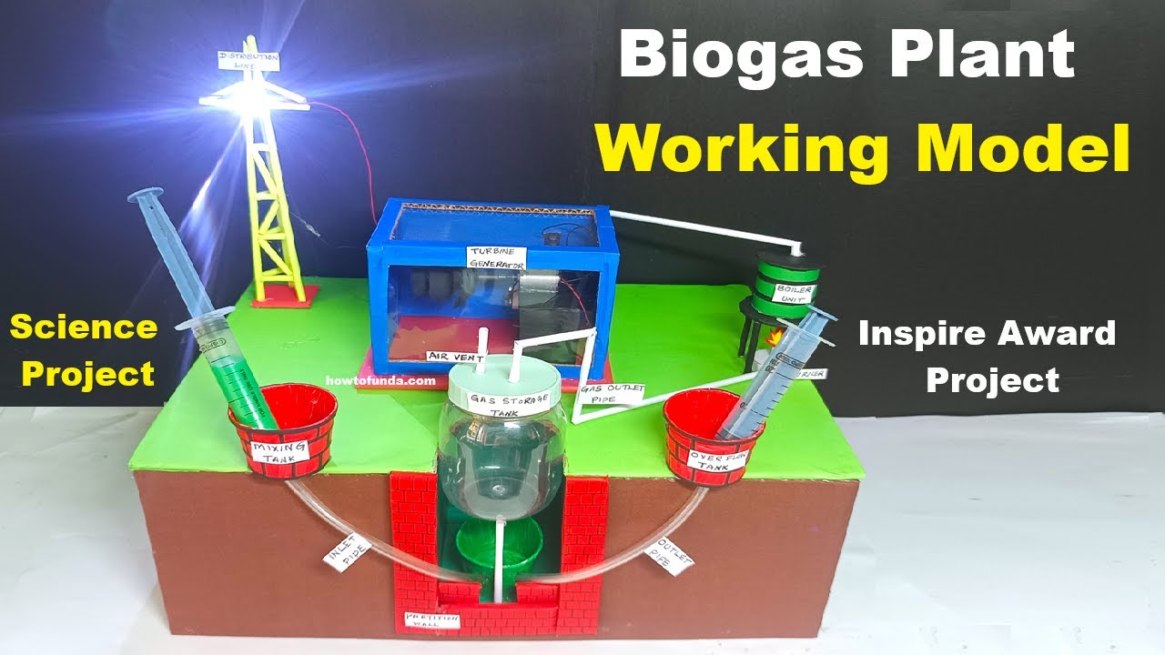 biogas plant working model for science project exhibition - diy ...