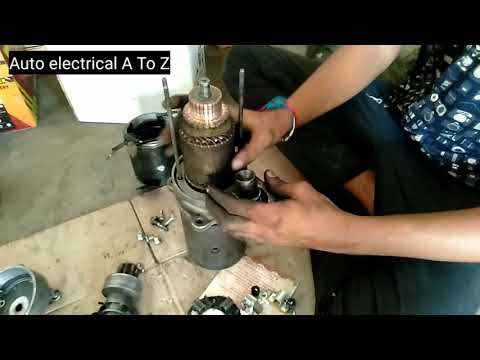 how to repairing starter motor। Lucas TVS SELF 24 volt।plet chench or field koyal ripearing।