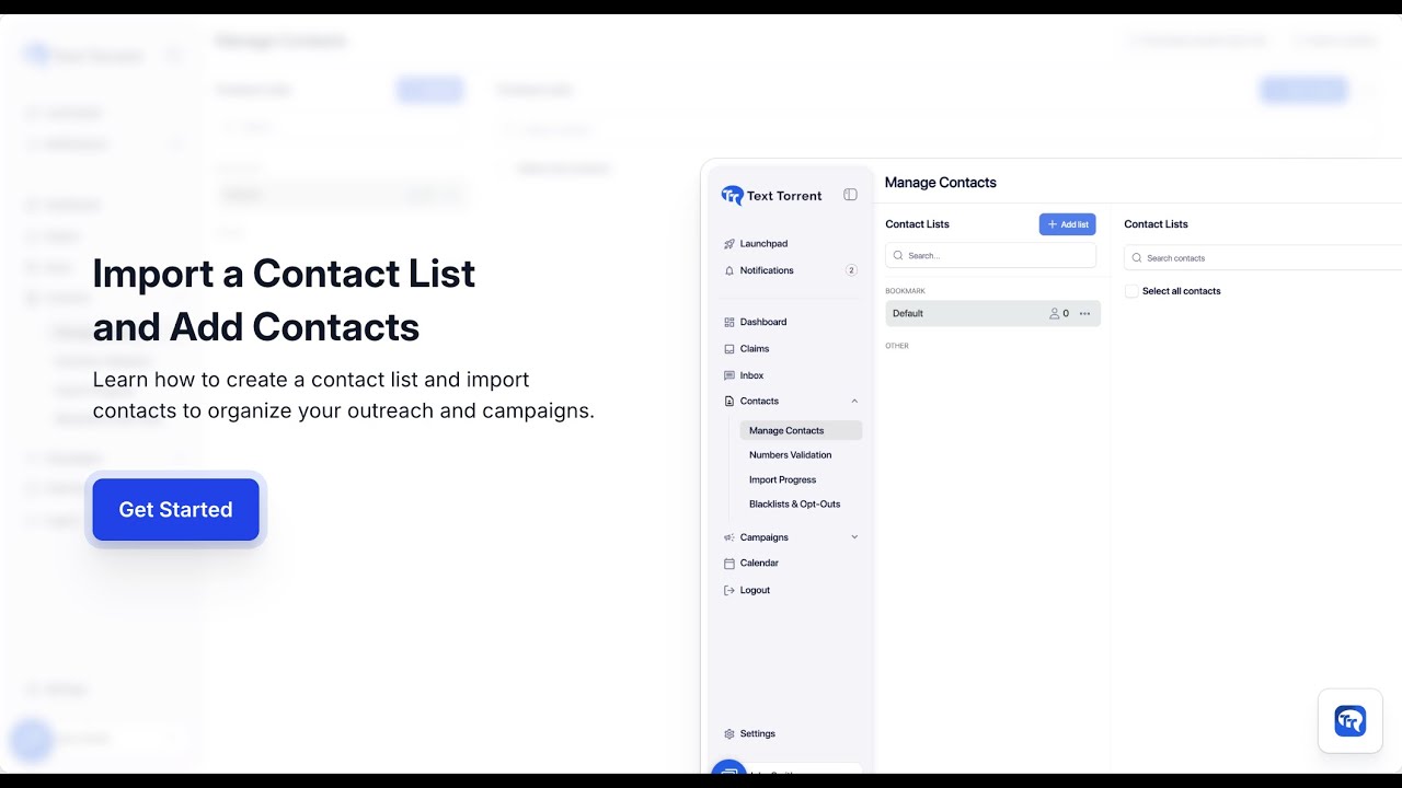 How to Import Contact Lists & Add Contacts | Bulk SMS List Management in Text Torrent