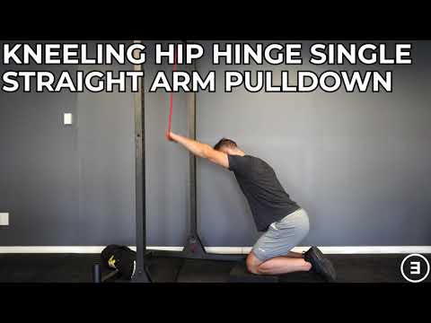 Kneeling Hip Hinge Single Straight Arm Pulldown