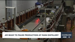 Jim Beam to pause production at main distillery