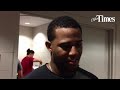 Chihuahuas outfielder Rymer Liriano talks after Wednesday's 2-1 win