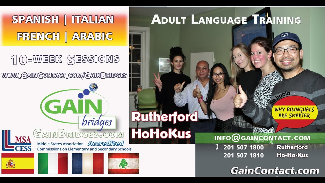 Adult Language Classes in Ho-Ho-Kus or Rutherford.