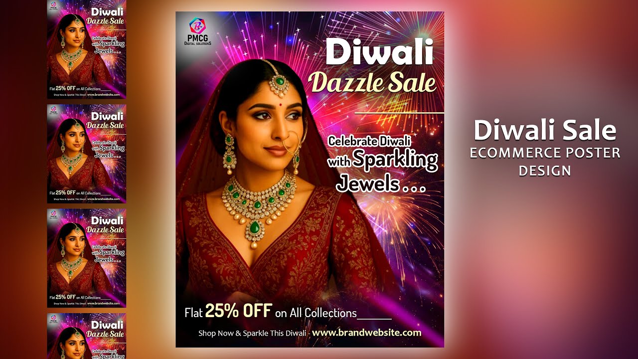 Diwali Sale Ecommerce Poster Design | Diwali Sale Banner Design | Sale Poster Design | Photoshop