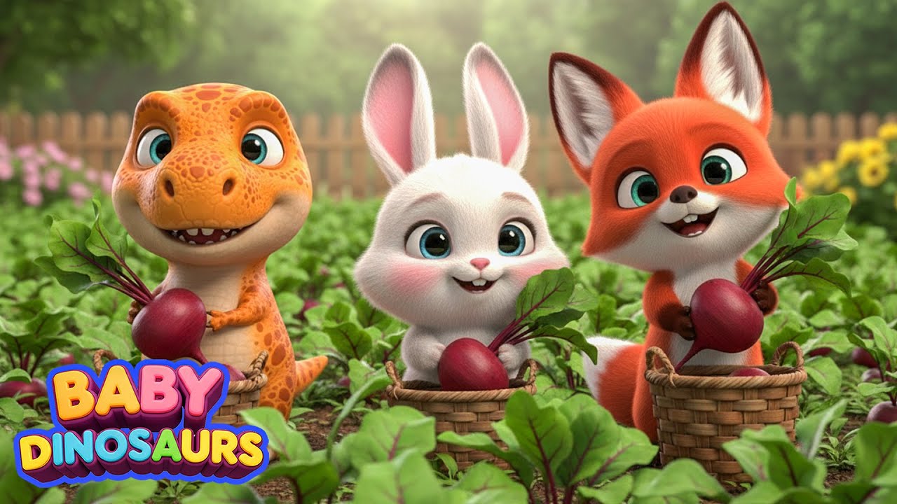 T Rex , Rabbit & Red Fox Beetroot Adventure The Cutest Dinosaur Farm ...
