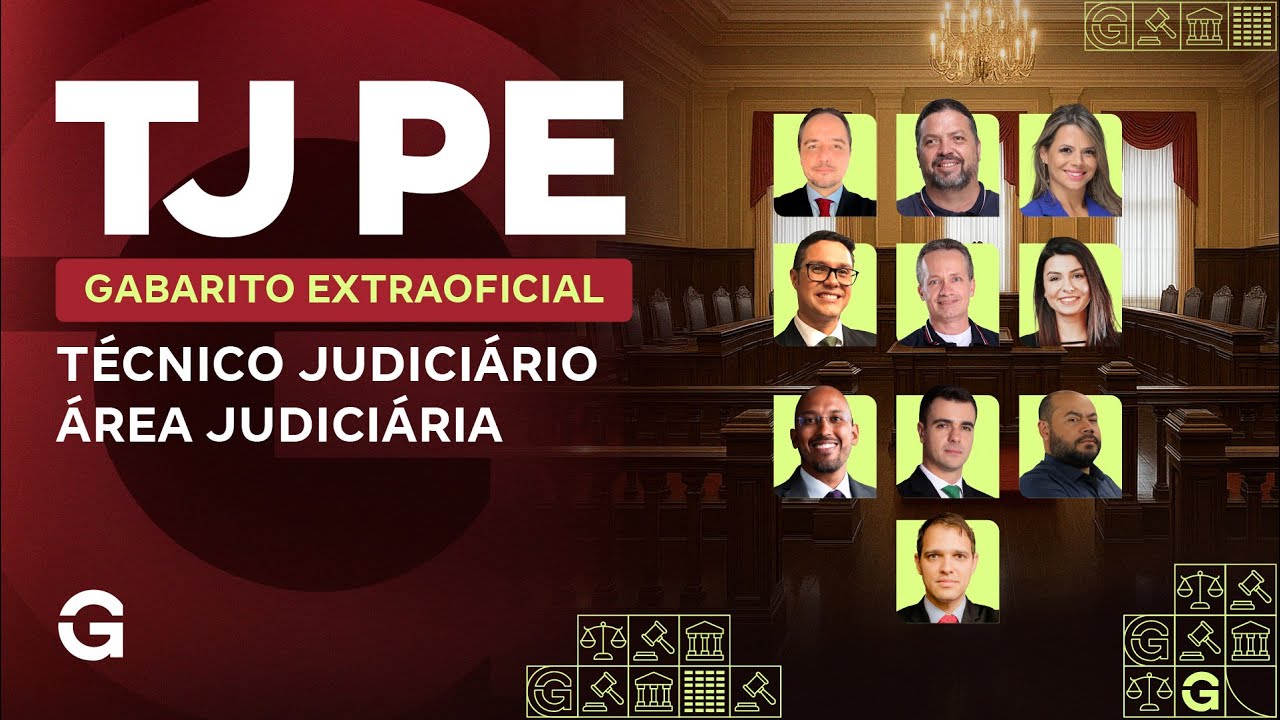 Concurso TJ PE | Gabarito Extraoficial | Técnico Judiciário: Área Judiciária
