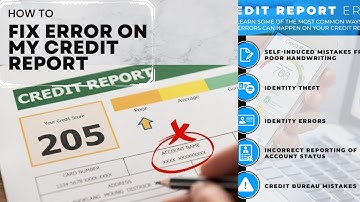 How can I fix mistakes on my credit reports incorrect address on my credit report