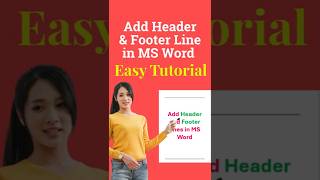 Add Header &amp; Footer Line in MS Word - Quick and  Easy Tutorial