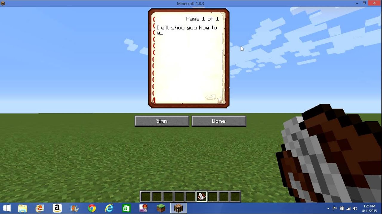 Wie Kann Man In Minecraft In Ein Buch Schreiben How to Write a Book in Minecraft - YouTube