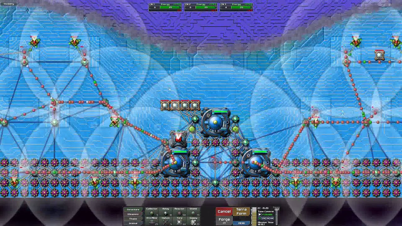 (EPILEPSY WARNING) Creeper World 3 - Custom Map: Teks012 Pyramid Power