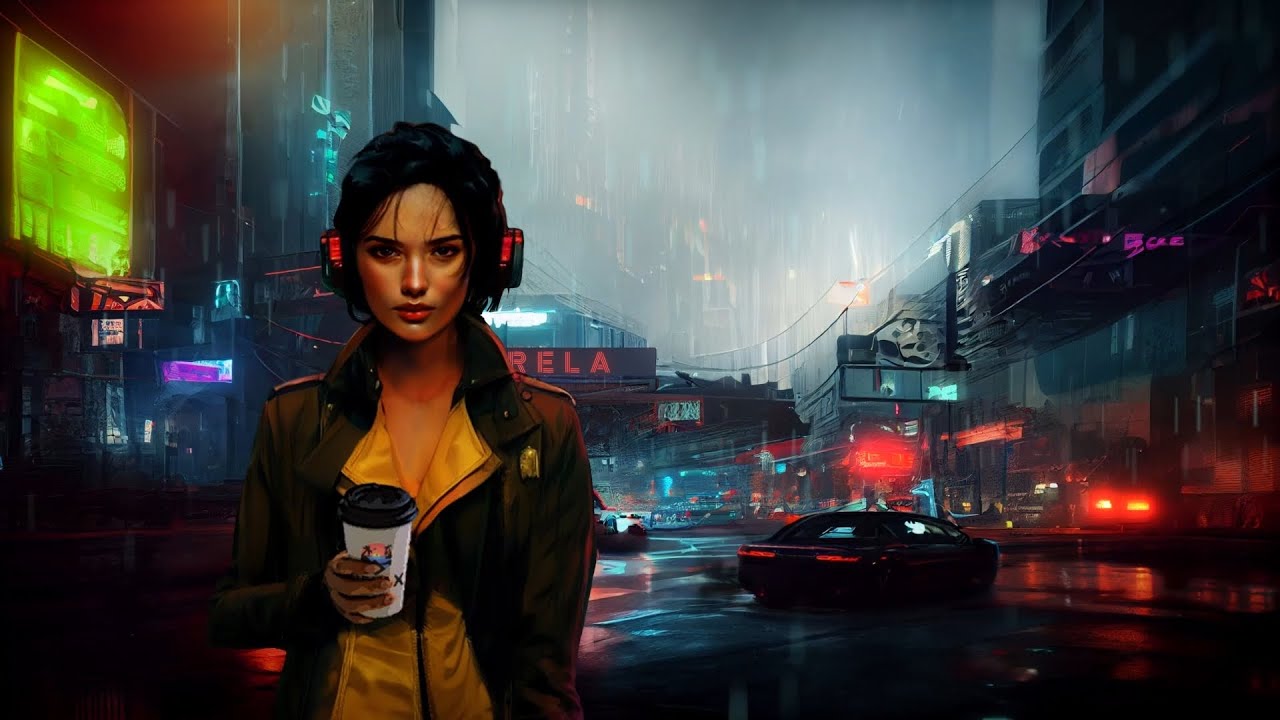 Calm Night City Rain Walk   |  6 Hours of Beautiful Piano Music for Relaxation and Sleep