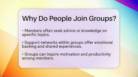 Why Do People Join Groups? - Everyday-Networking