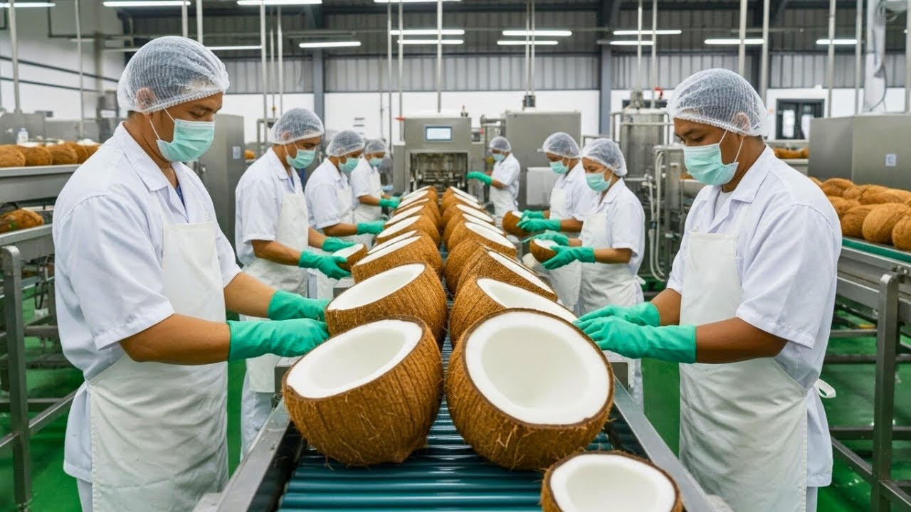 Inside the Coconut Dessert Factory – Full Process How Luxury Treats Are Made