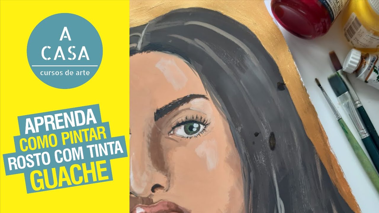 Aprenda Como Pintar Rosto com Tinta GUACHE - YouTube