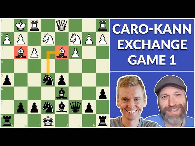 Caro-kann exchange variation. He missed that fork after the queenexcha