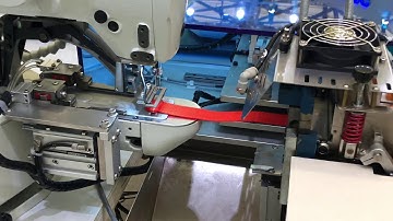 Automatic webbing cutter and folding bartacking  Back Packs