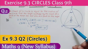 Ex 9.3 Q2 Circles class 9 Ncert New syllabus | Class 9 Maths ex 10.5 Q2 Circles