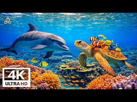 Deep Blue Ocean 4K ULTRA HD – Peaceful Sea Animals & Gentle Melodies