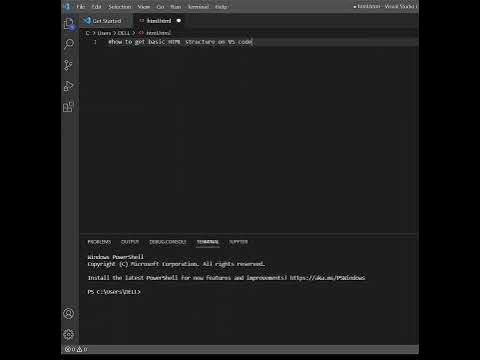 How to get basic HTML structure on VS code easily?#vscode - YouTube