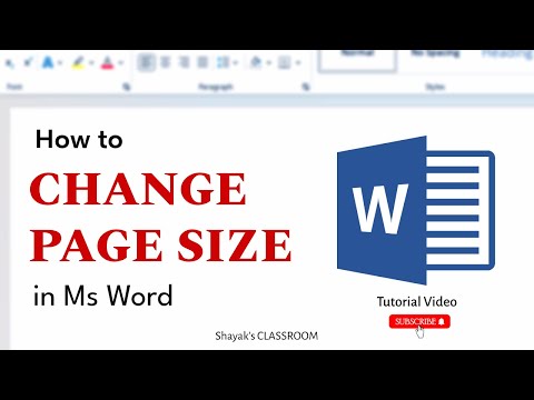 How to Change Page Size in MS Word || MS Word for Beginners
