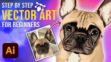 Vectorized Dog portrait [TIMELAPSE]