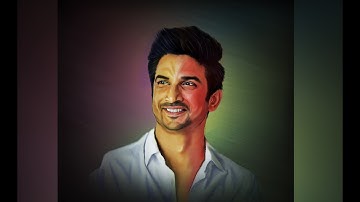 Advanced Color Digital Painting of #SUSHANTSINGHRAJPUT | Photoshop Smudge Painting | Time Lapse |SSR