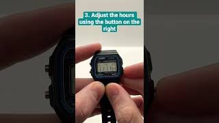 How to set the time on a Casio F91W Watch - Set Time on Casio Watch with three Buttons #casio