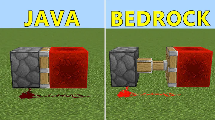 Java vs Bedrock - Difference of Redstone Minecraft