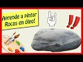 Cómo pintar ROCAS en ÓLEO muy FÁCIL! 🎨 /TRAZOS RÁPIDOS/ 2021