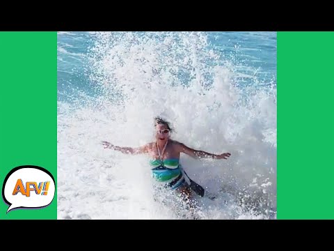 Watch the Ocean EAT HER! ? | Best Funny Water Fails | AFV 2021