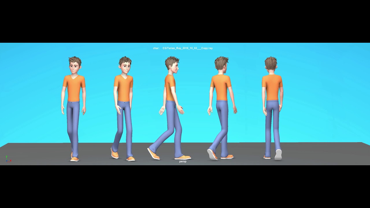 Character ray walk cycle